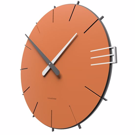 Callea design mike minimal wall clock in terracotta colour