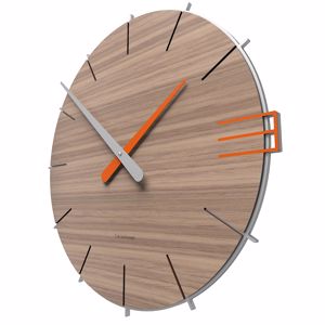 Callea design mike minimal wall clock in black walnut colour