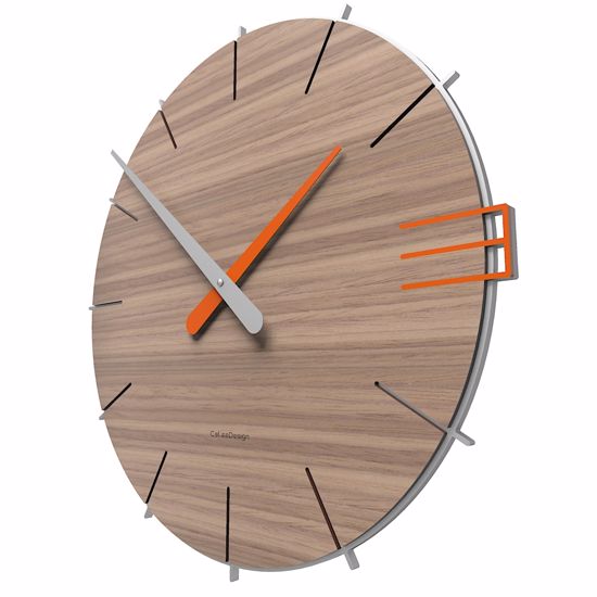 Picture of Callea design mike minimal wall clock in black walnut colour