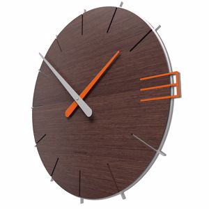 Picture of Callea design mike minimal wall clock in wengé oak colour