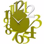 Callea design russell wall clock in olive green colour modern design
