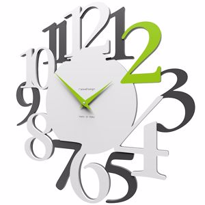 Picture of Callea design russell stylish wall clock apple green colour