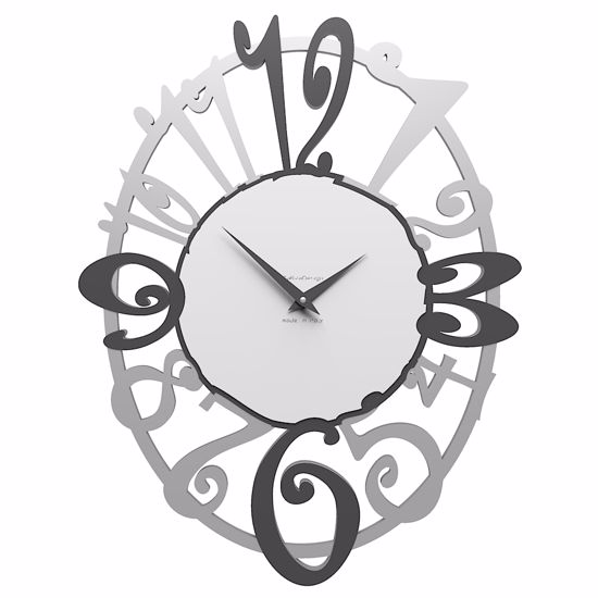 Picture of Callea design michelle wall clock refined style quartz grey colour 