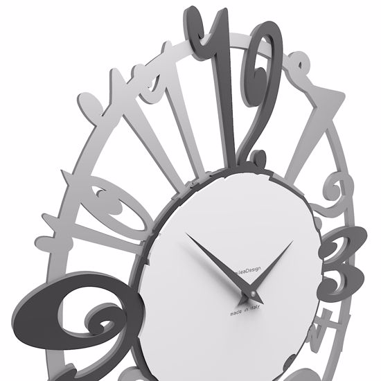 Picture of Callea design michelle wall clock refined style quartz grey colour 