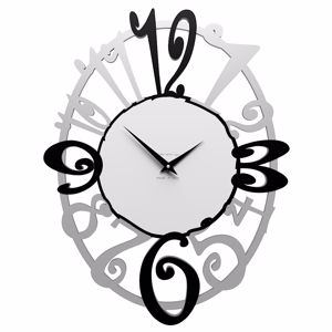 Picture of Callea design michelle modern wall clock ruby oval-shaped