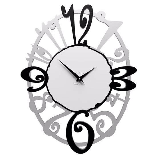 Callea design michelle modern wall clock ruby oval-shaped