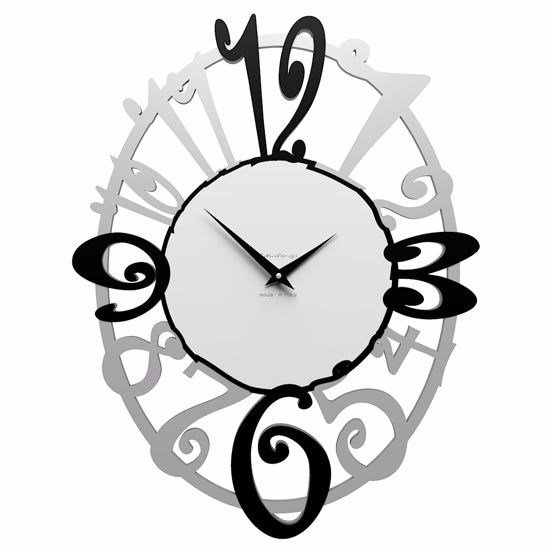 Picture of Callea design michelle modern wall clock ruby oval-shaped