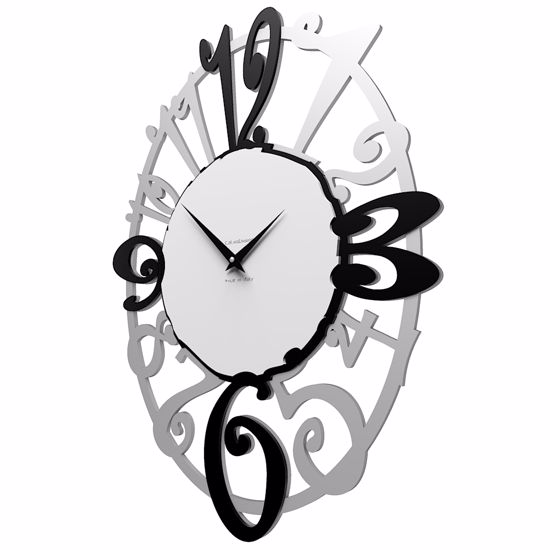 Picture of Callea design michelle modern wall clock ruby oval-shaped