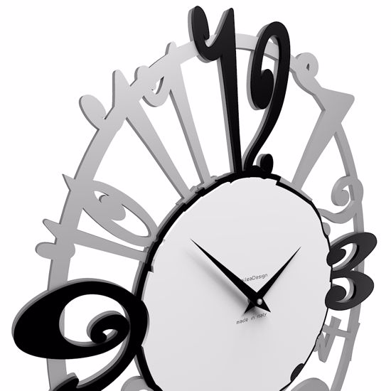 Picture of Callea design michelle modern wall clock ruby oval-shaped