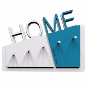 Picture of Callea design home wall key holder in light blue colour modern design