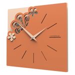 Callea design merletto little wall clock terracotta colour