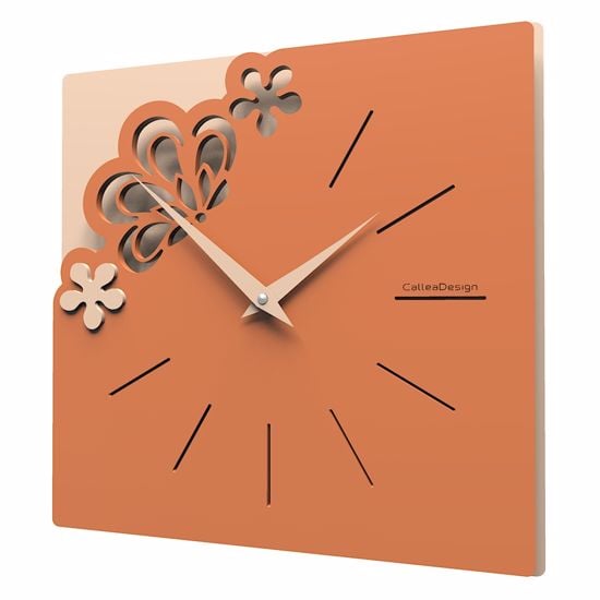 Picture of Callea design merletto little wall clock terracotta colour