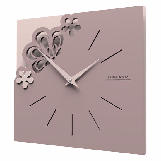 Callea design merletto small modern wall clock 30cm plum grey colour