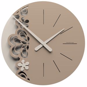 Picture of Callea big merletto wall clock ø45 in caffelatte colour