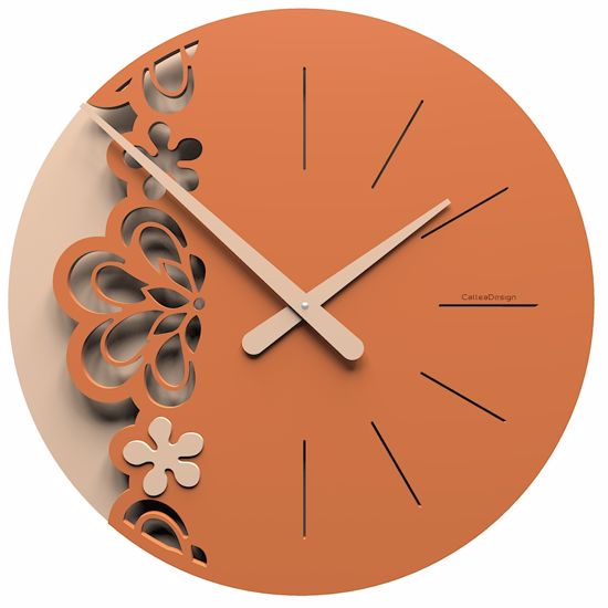 Picture of Callea big merletto wall clock ø45 in terracotta colour