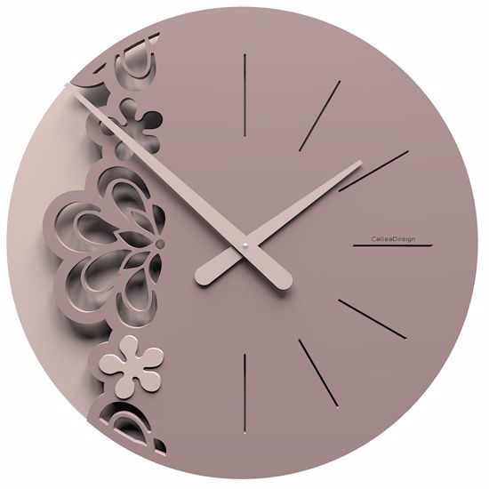 Callea big merletto wall clock ø45 in plum grey colour