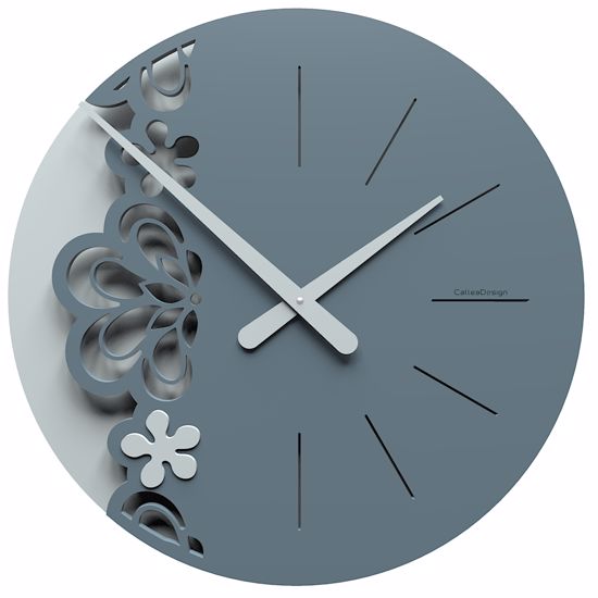 Picture of Callea big merletto wall clock ø45 in mid blue colour