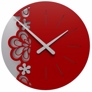 Callea big merletto wall clock ø45 in ruby colour