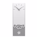 Callea design merletto pendulum wall clock modern design in white colour
