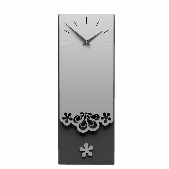 Picture of Callea design merletto pendulum wall clock modern design in aluminium colou
