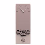 Callea design merletto pendulum wall clock modern design in plum grey colour