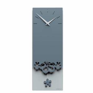 Callea design merletto pendulum wall clock refined design in mid blue colour