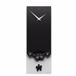Callea design merletto pendulum wall clock modern design in black colour