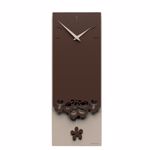 Callea design merletto pendulum wall clock original design in chocolate colour
