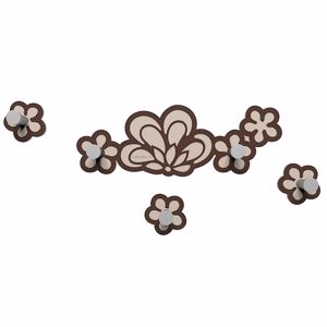 Picture of Callea design merletto wall coat rack mdoern design chocolate colour