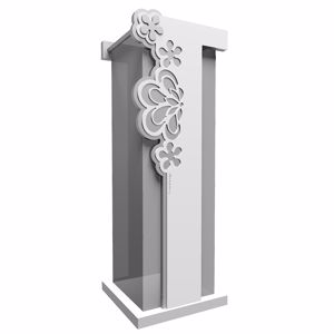 Callea design merletto modern umbrella rack white colour