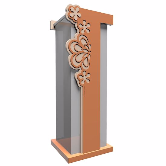 Picture of Callea design merletto mdoern umbrella rack in terracotta colour
