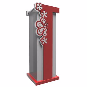 Picture of Callea design merletto mdoern umbrella rack in ruby colour