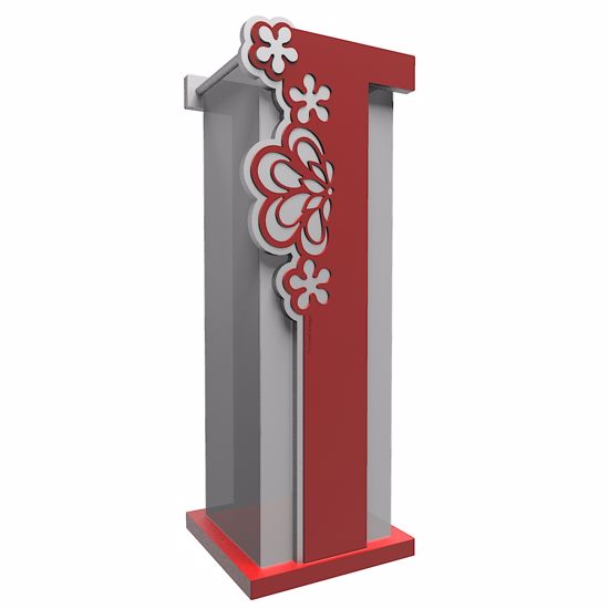 Picture of Callea design merletto mdoern umbrella rack in ruby colour