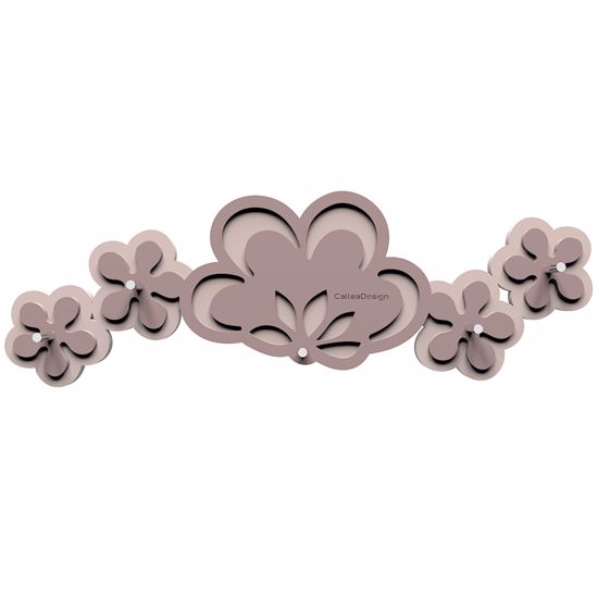 Picture of Callea design merletto modern wall key holder plum grey colour