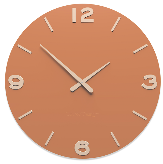 Picture of Callea design modern wall clock smarty terracotta 