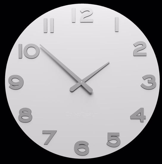Picture of Callea design smarty number modern wall clock white painted 