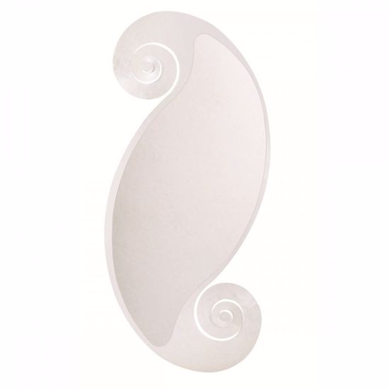 Picture of Arti e mestieri circe oval wall mirror white modern design