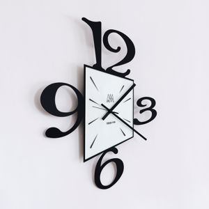 Arti e mestieri prospettiva wall clock ø50 black