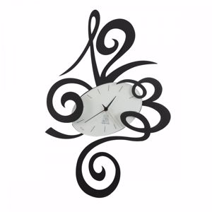 Arti e mestieri big robin wall clock ø92 black modern design 