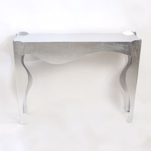 Arti e mestieri isotta console silver leaf contemporary design 