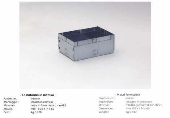 Picture of Isyluce housing box in metalfor masonry art 822