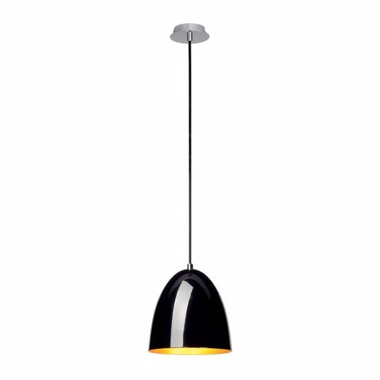 Picture of Slv para cone 20 modern metal suspension ø20cm glossy black & gold