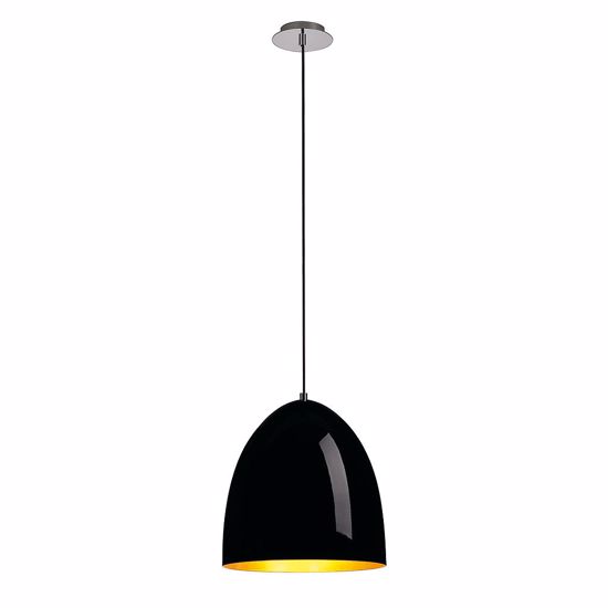 Picture of Slv para cone 30 modern metal suspension ø20cm glossy black & gold