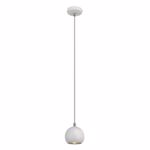 Slv light eye ball little suspension light in white chrome metal