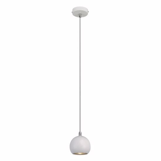 Picture of Slv light eye ball little suspension light in white chrome metal