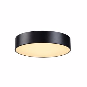 Slv medo 40 led slim ceiling light ø38cm black cylinder