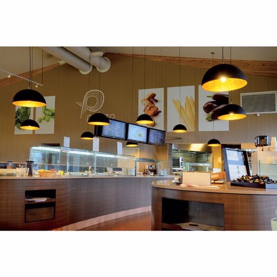 Picture of Slv forchini pd1 dome suspension light black & gold ø50cm