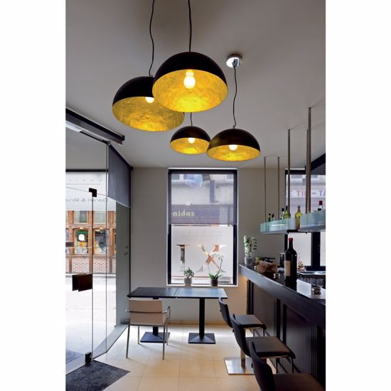 Slv forchini pd1 dome suspension light black & gold ø50cm