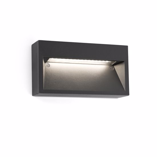 Picture of Faro path footpath light led rectangular-shaped dark grey colour for outdoor