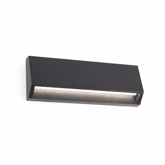 Faro must-3 footpath led light 4w for outdoor rectangular-shaped light dark grey finishing 